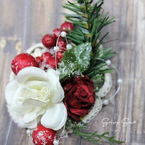 Boutique Christmas in the Country Hair Clip Winter